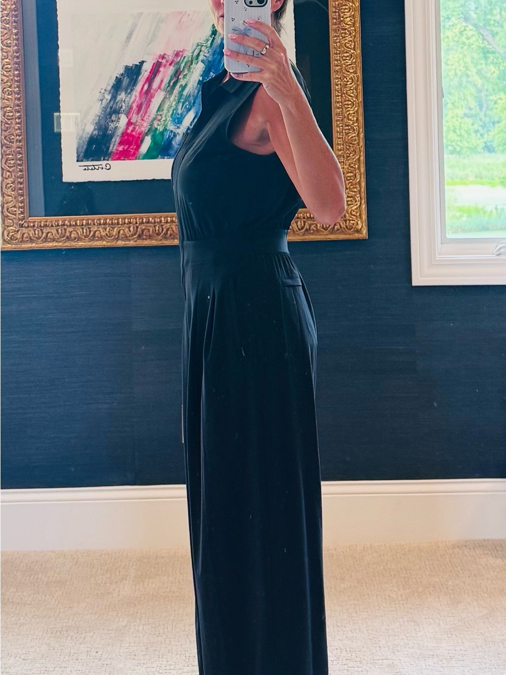 Athleta Black Sleeveless Jumpsuit - Picture 2 of 4